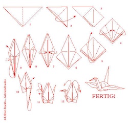 So sehen Origami-Faltanleitungen aus