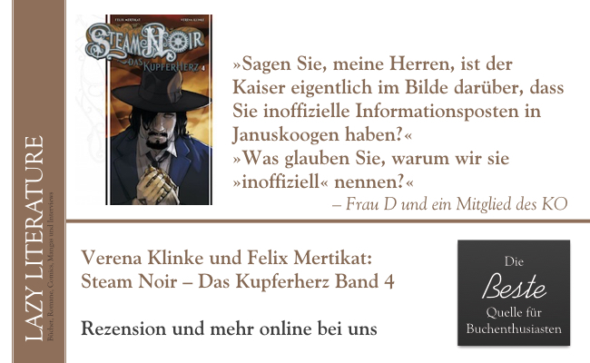 Verena Klinke / Felix Mertikat – Steam Noir - Das Kupferherz Band 4 - Zitat