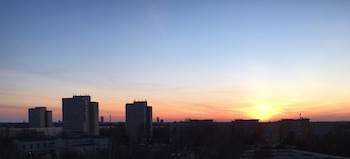 Sonnenuntergang Leipzig LBM 2017